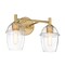 Designers Fountain Summer Jazz 16 in. 2-Light Brushed Gold Vanity Light with Clear Glass Shades for Bathrooms D310M-2B-BG - alternate 5